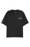 Pacsun Dift Away Oversize Waffle Graphic T-shirt In Black