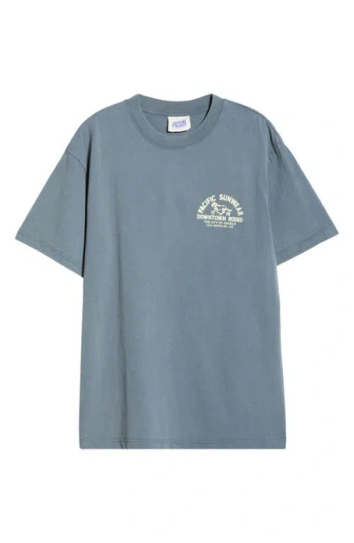 Pacsun Downtown Rodeo Graphic T-shirt In Blue