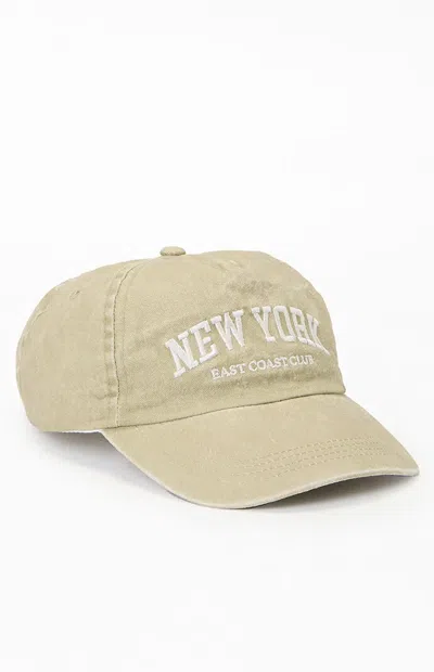 Pacsun East Coast Club Strapback Hat In Beige In Brown