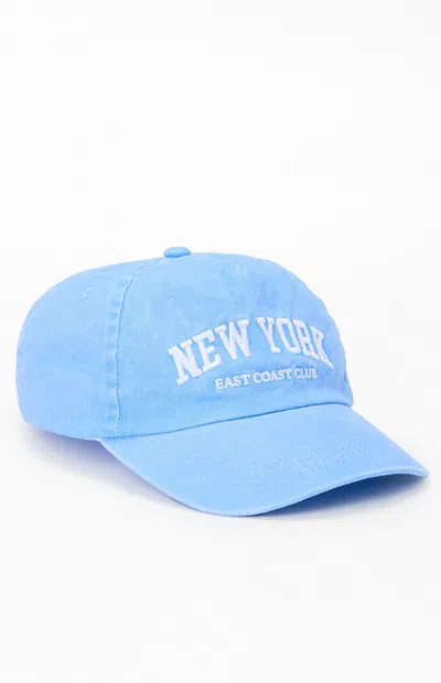 Pacsun East Coast Club Strapback Hat In Blue