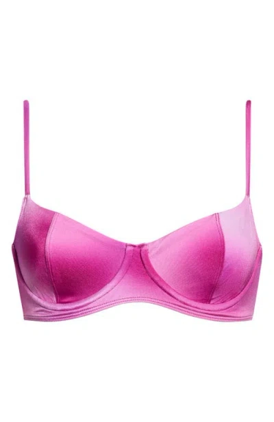 Pacsun Eden Shine Bralette Bikini Top In Pink