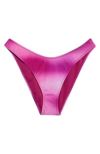 Pacsun Eden Shine High Cut Bikini Bottoms In Purple