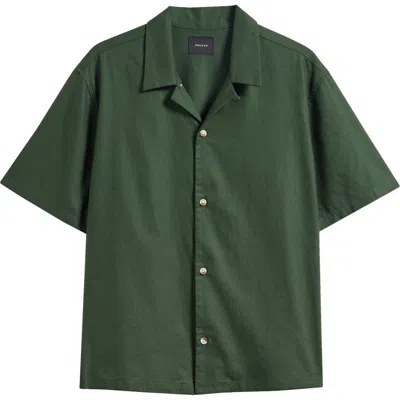 Pacsun Elai Cotton & Linen Camp Shirt In Green