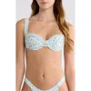Pacsun Elise Ruffle Bikini Top In Blue