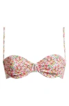 Pacsun Emie Underwire Bikini Top In Hot Pink Ditsy