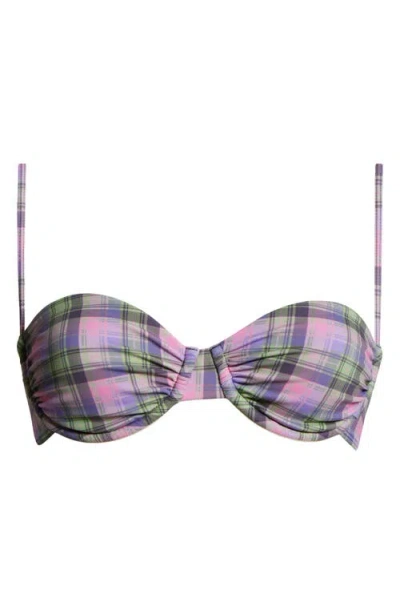 Pacsun Emie Underwire Bikini Top In Victoria Plaid