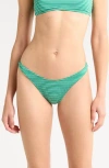 Pacsun Emily Stripe High Leg Scoop Bikini Bottoms