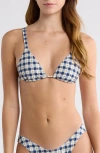 Pacsun Erica Triangle Bikini Top In Blue
