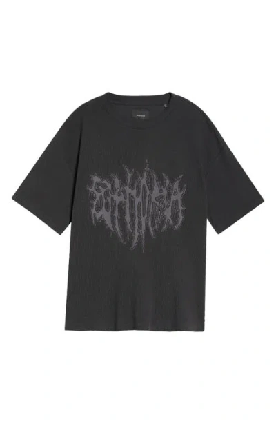 Pacsun Euphoria Micro Waffle Knit T-shirt In Black