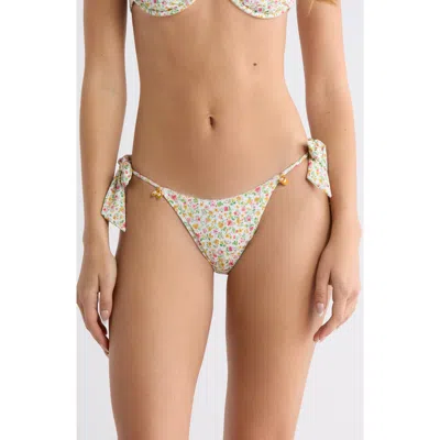 Pacsun Evelyn Tie Side Bikini Bottoms In Neutral