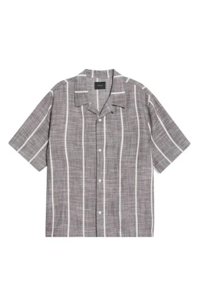 Pacsun Evening Weave Camp Shirt In Gray