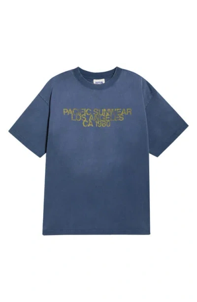 Pacsun Faded Psg Graphic T-shirt In Blue