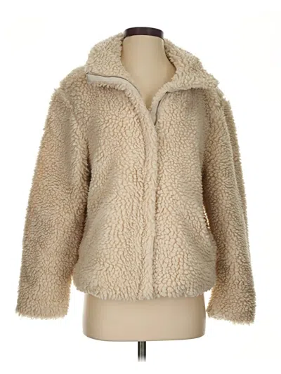 Pre-owned Pacsun Faux Fur Jacket In Ivory