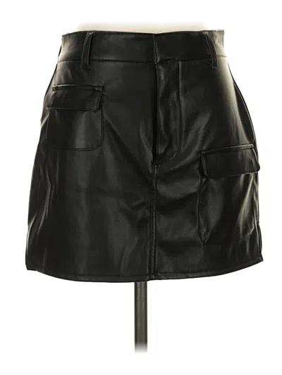 Pre-owned Pacsun Faux Leather Skirt In Black