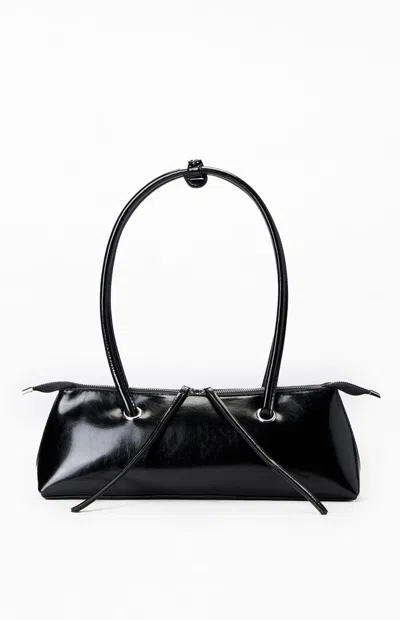 Pacsun Faux Leather Slip Shoulder Bag In Black