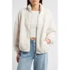 Pacsun Faux Shearling Crop Jacket In Neutral