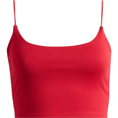 Pacsun Fawn Crop Knit Camisole In Red