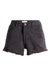 PACSUN PACSUN FESTIVAL DESTROYED HIGH WAIST DENIM SHORTS