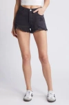 PACSUN PACSUN FESTIVAL DESTROYED HIGH WAIST DENIM SHORTS