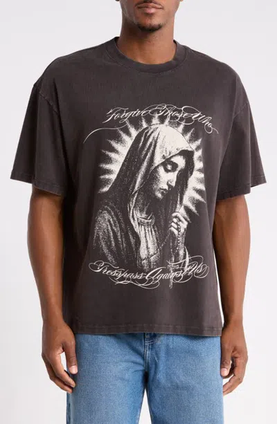Pacsun Forgive Cotton Graphic T-shirt In Gray