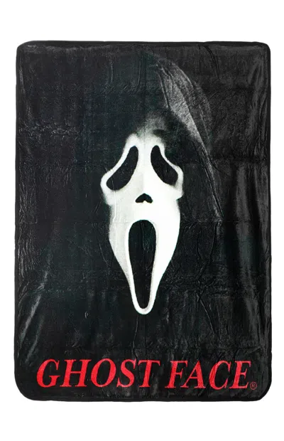 Pacsun Ghost Face Throw Blanket In Black