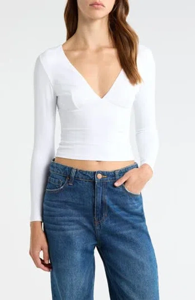 Pacsun Gianna V-neck Top In White