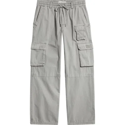 Pacsun Gianni Drawstring Cotton Ripstop Cargo Pants In Gray