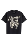 Pacsun Grim Graphic T-shirt In Caviar