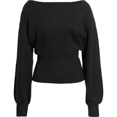Pacsun Harley Off The Shoulder Sweater In Black