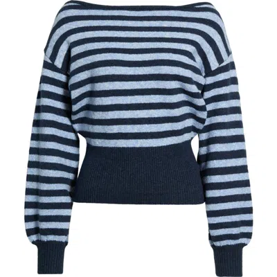Pacsun Harley Off The Shoulder Sweater In Blue