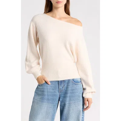 Pacsun Harley Off The Shoulder Sweater In White