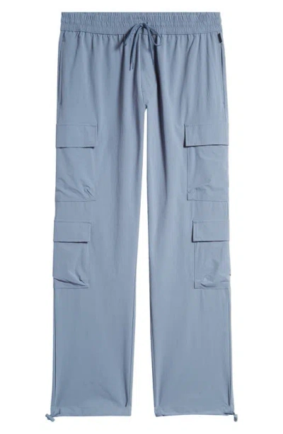 Pacsun Harvey Drawstring Stretch Cargo Trousers In Blue Mirage