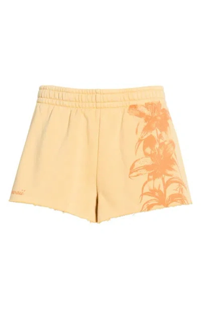 Pacsun Hawaii Floral Mini Shorts In Neutral