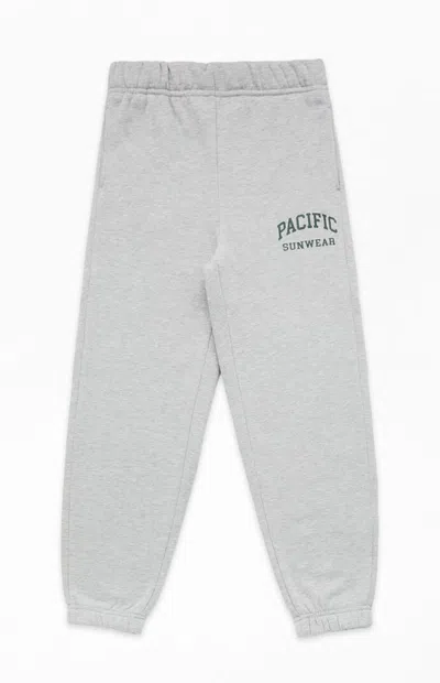 Pacsun Kids' Heather Grey Jogger Sweatpants In Gray