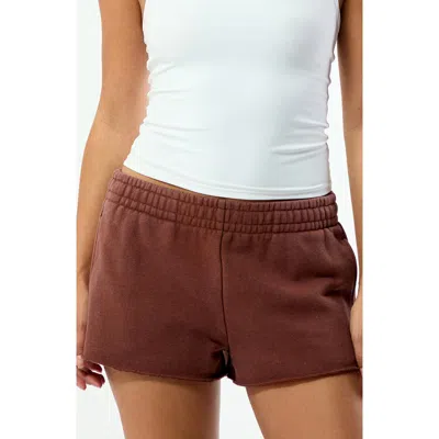 Pacsun Hibiscus Core Micro Shorts In Brown