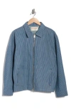 Pacsun Initial Stripe Denim Chore Jacket In Blue