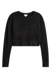 Pacsun Iris Crewneck Crop Sweater In Anthracite