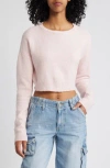 Pacsun Iris Crewneck Crop Sweater In Orchid Pink