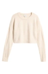 Pacsun Iris Crewneck Crop Sweater In White Sand