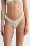 Pacsun Jade Textured Bikini Bottoms In Gray