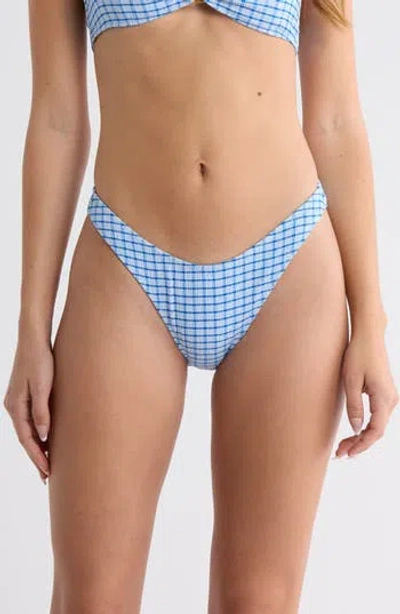 Pacsun Jade Textured Bikini Bottoms In Blue