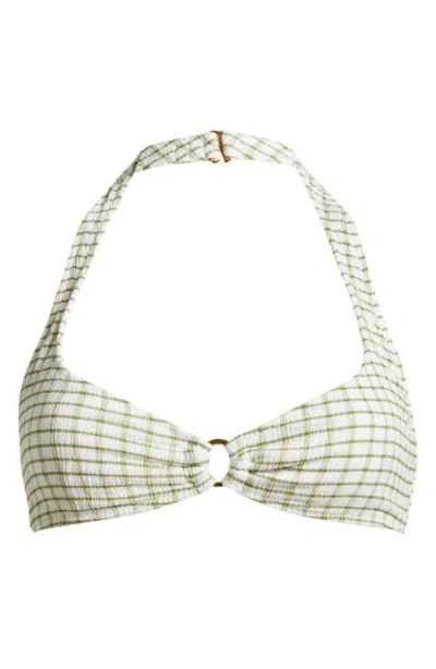 Pacsun Jade Textured Halter Bikini Top In Multi