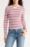 Pacsun Jamie Stripe Long Sleeve Cotton Top In Multi