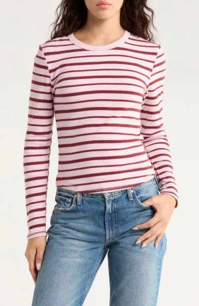 Pacsun Jamie Stripe Long Sleeve Cotton Top In Multi