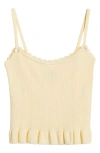 Pacsun Jennie Ruffle Sweater Tank In Vanilla Custard