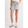 Pacsun Joanie Stretch Denim Miniskirt In Blue