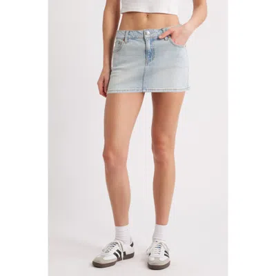 Pacsun Joanie Stretch Denim Miniskirt In Med Wash