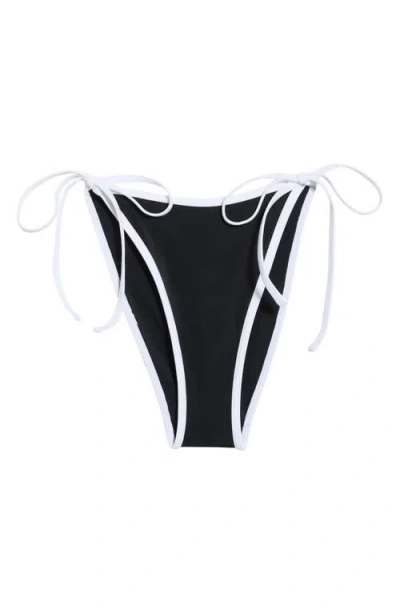 Pacsun Juno Side Tie Bikini Bottoms In Black