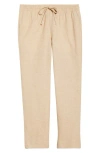 Pacsun Kade Slub Cotton & Linen Drawstring Pants In Neutral