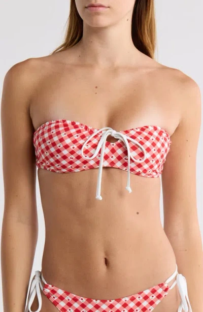 Pacsun Karly Bandeau Swim Top In Multi